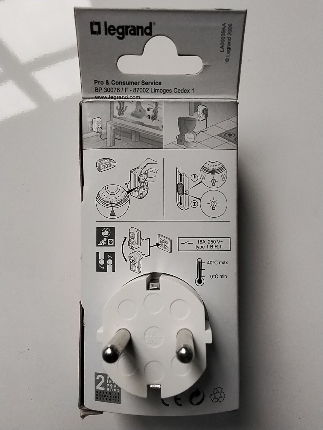 Minuterie mécanique legrand 16A