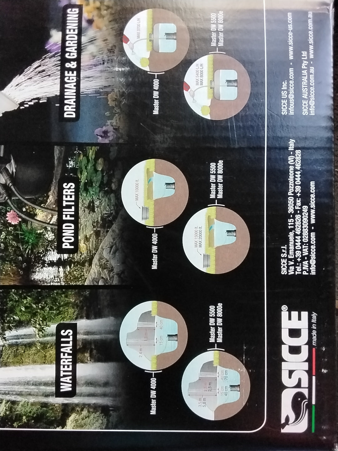 Sicce Master DW drainage and pond pump 8000e