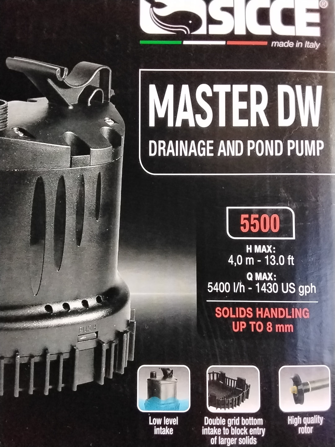 Sicce Master DW drainage and pond pump 5500e