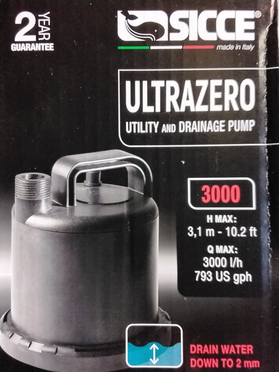 Sicce Ultrazero Utility and Drainage Pump